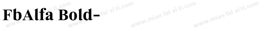 FbAlfa Bold字体转换